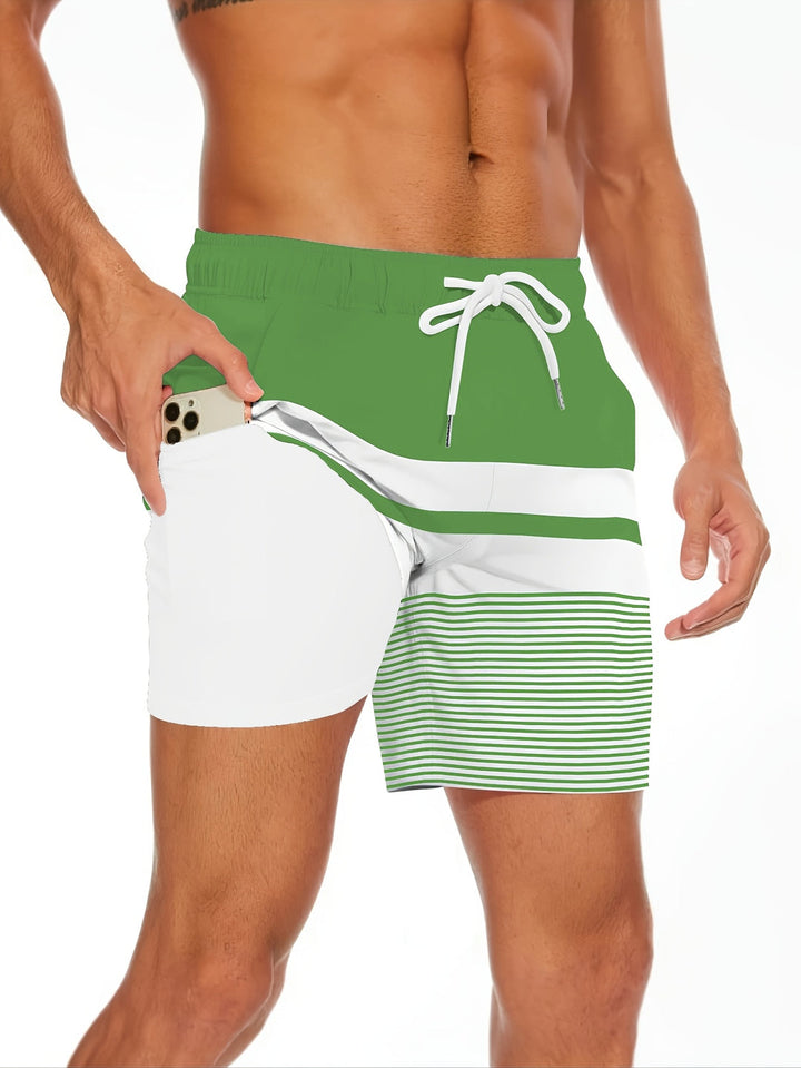 Heren Strandshorts | Casual & Bedrukte Polyester | Perfect voor Zomerse Dagen