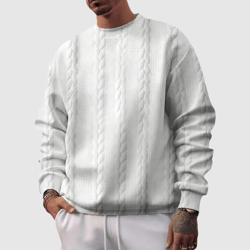 Casual jacquard gebreide trui voor comfort en moderne uitstraling | Roel