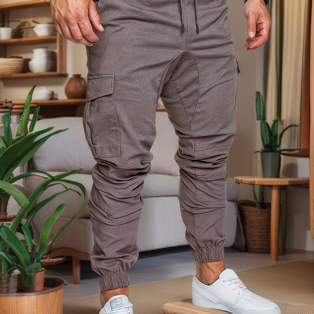 Heren Cargo Broek | Slimfit | Trekkoord | Zomer