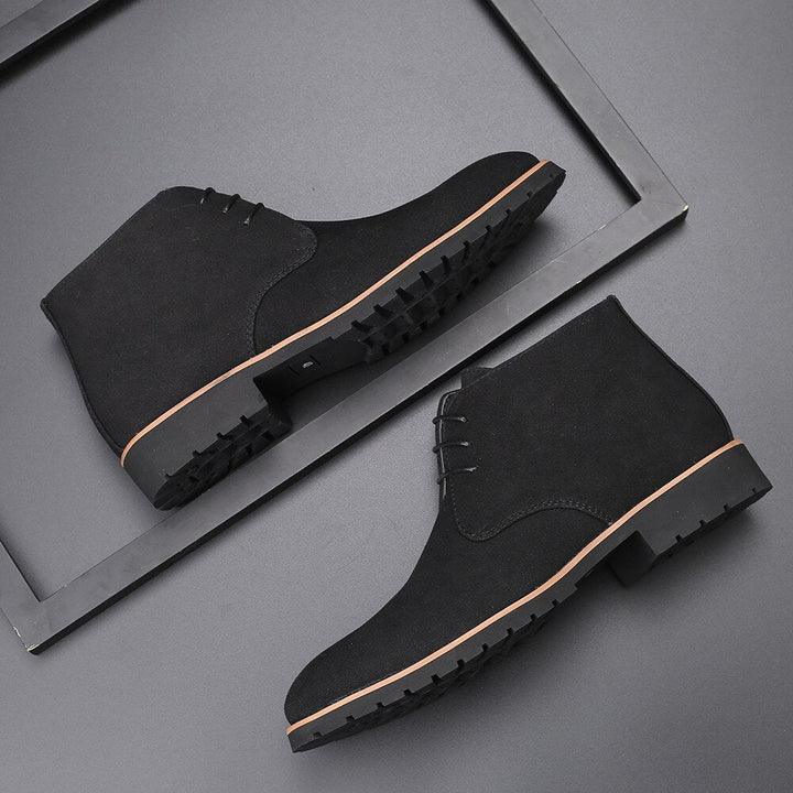 Heren Boots | Suède Look | Enkelhoog & Casual Verfijnd | Antislip Zool