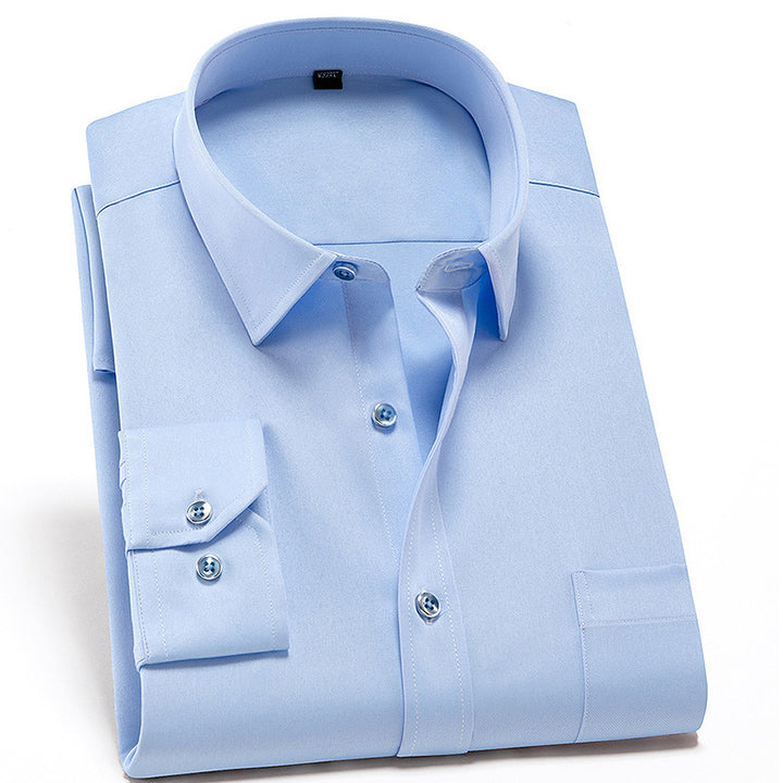 Heren Overhemd | Klassiek & Formeel | Effen Kleur | Katoen-Polyester Blend