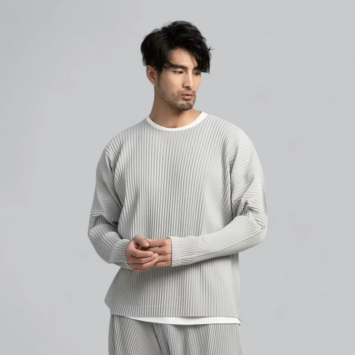 Knus heren sweat shirt met unieke textuur en maximaal comfort | Leon