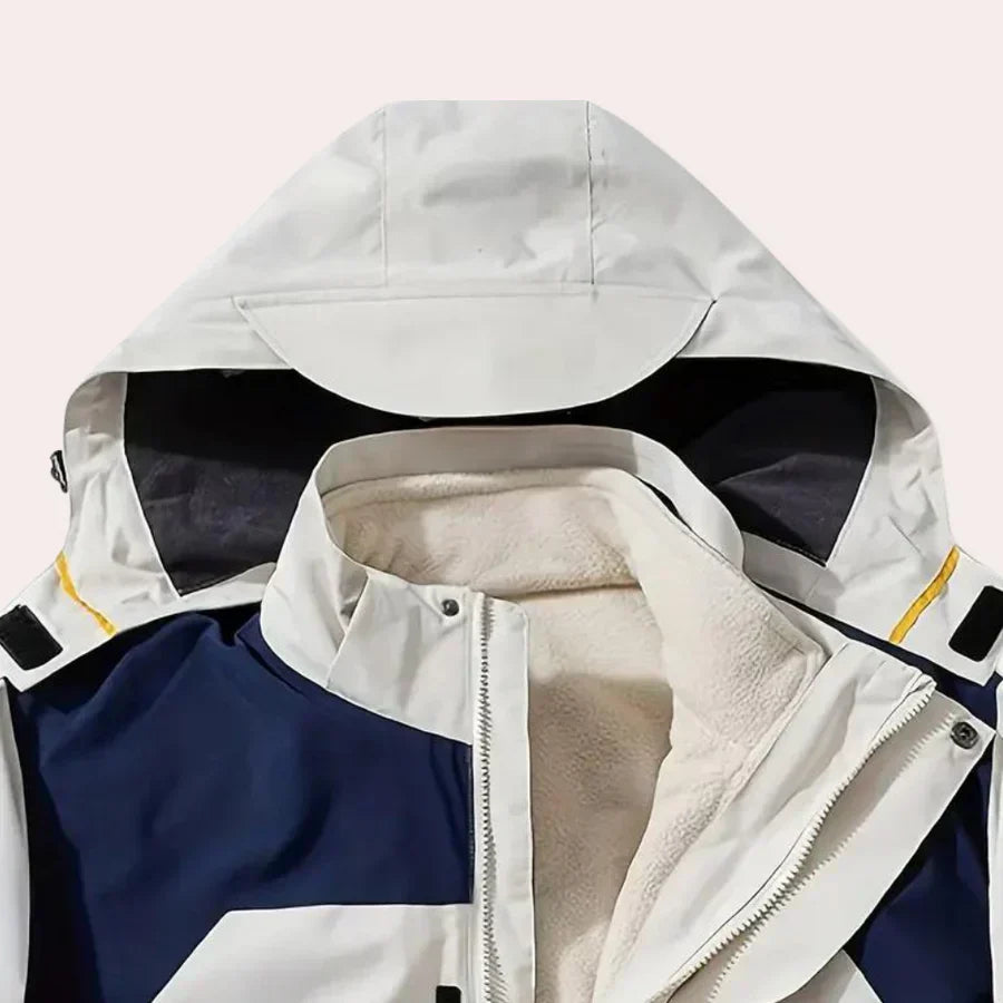 Premium windjack met capuchon voor heren met superieure warmte en moderne elegantie  | Lorenzo