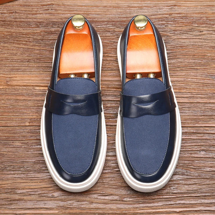 Heren Loafers | Zomerinstappers | Suède Look & Comfortzool | Vegan Leer
