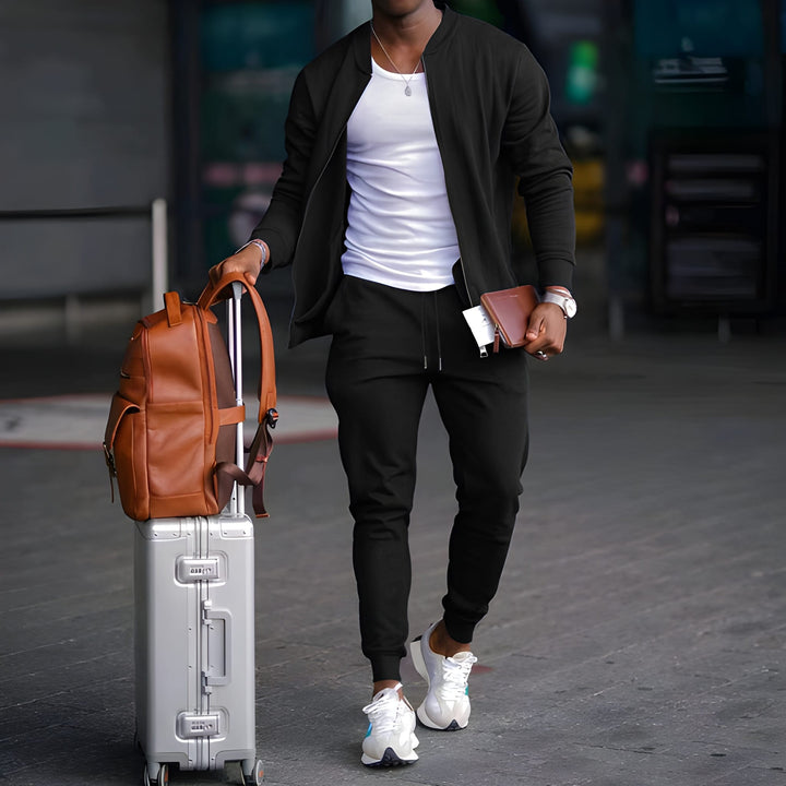 Casual Tweedelige Reizen Set voor Mannen met Veelzijdig Ontwerp en Moeiteloze Stijl | Oscar