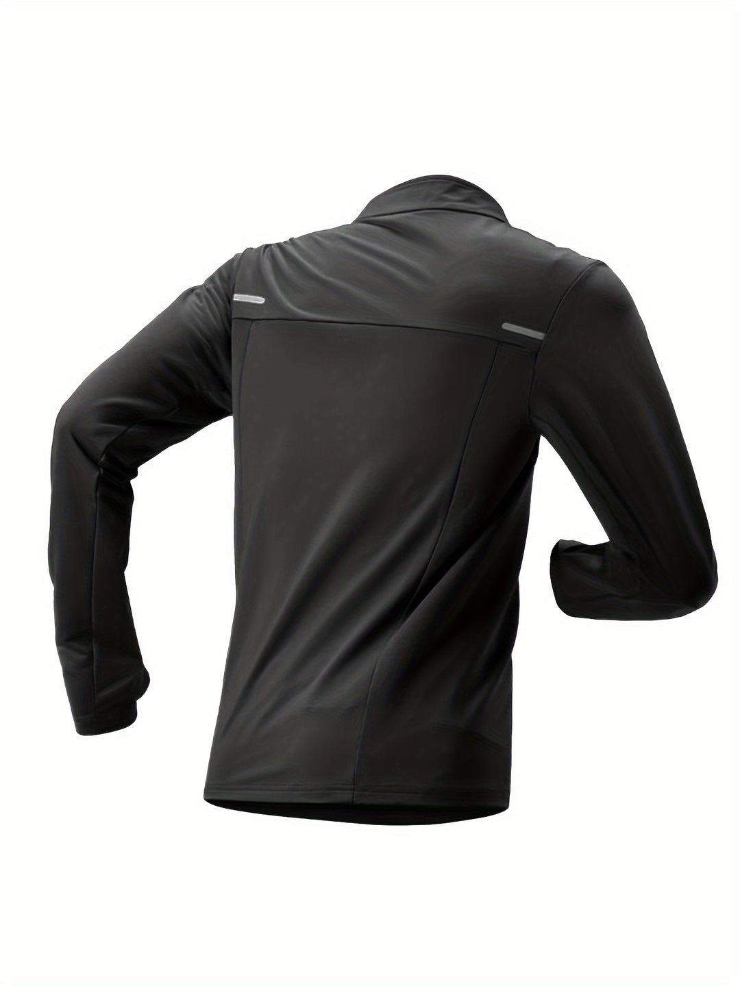 Heren Sportshirt Lange Mouw | Zip-Up & Ademend | Slijtvast & Stretch | Gestreept met 3D Detail