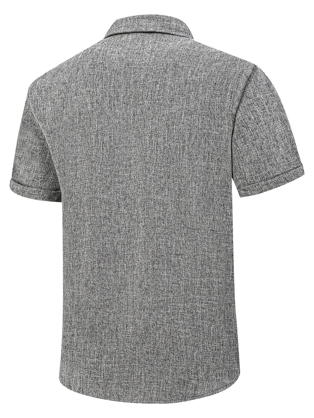 Herenshirt | Lichtgewicht & Ademend | Knoopsluiting & Omgeslagen Kraag | Grijs