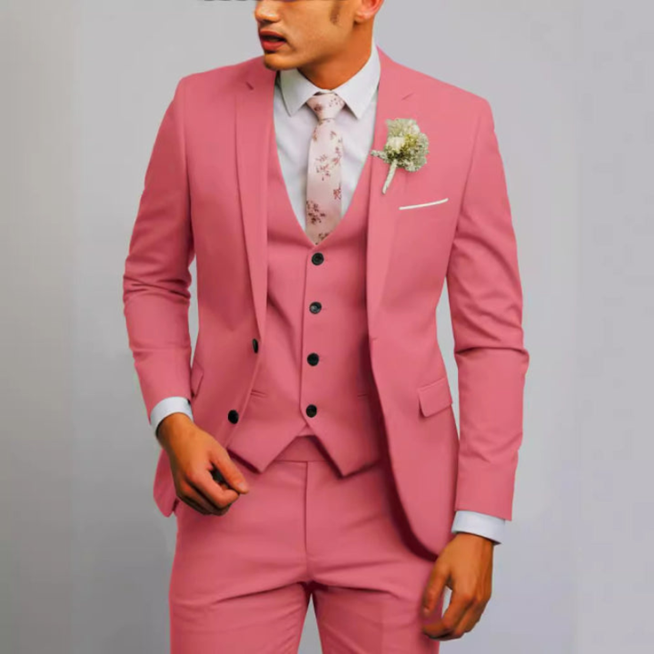 Heren Pak | Slim Fit 3-Delig | Elegante Kleding | Bruiloft Look