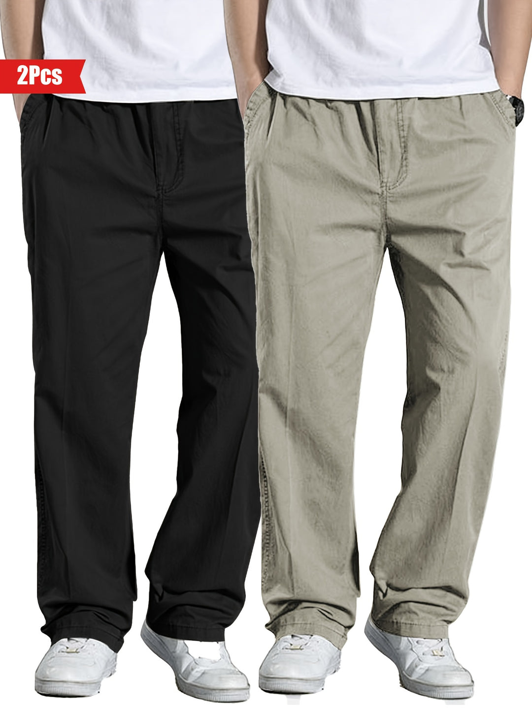 Herenset van 2 Broeken | 100% Katoen & Losse Pasvorm | Outdoor & Casual Kleding