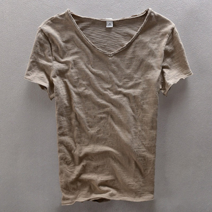 Heren T-shirt | Diepe V-Hals | Ademend & Lichtgewicht | Katoenmix
