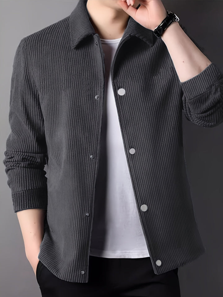 Heren Corduroy Jas | Casual & Werkstijl | Drukknopen & Zakken | Lente & Herfst