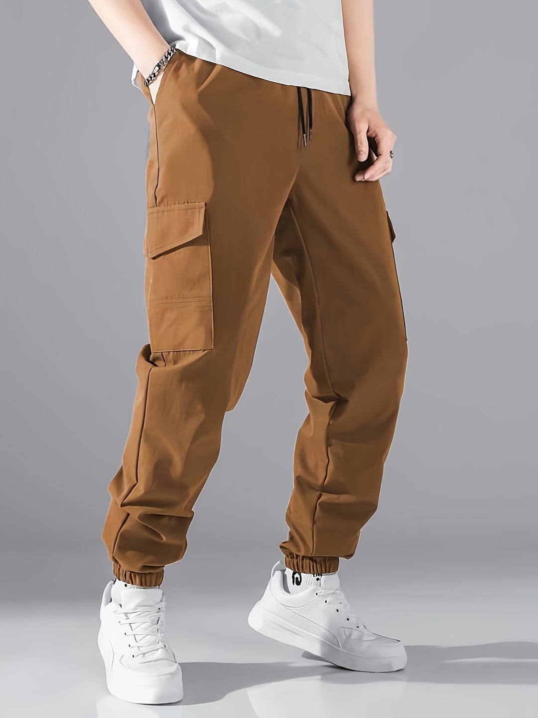 Heren Cargo Broek | Baggy & Comfortabel | Elastische Taille & Multi-Zakken | Streetwear