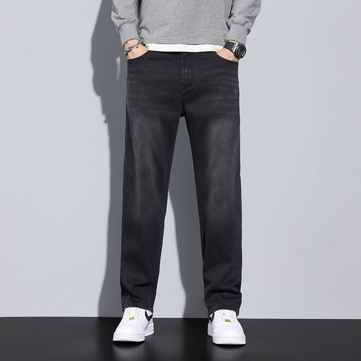 Heren Baggy Jeans | Grijs Washed | Losvallende Pasvorm | Denim Katoen