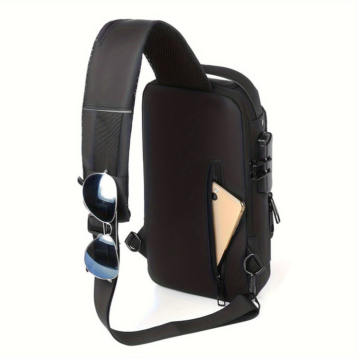 Heren Crossbodytas | Anti-Diefstal & USB Oplaadpoort | Motor & Vrijetijdssport | Duurzame Oxford Stof