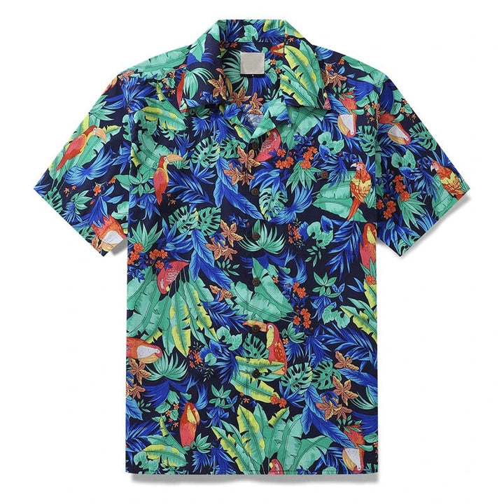 Heren Shirt | Korte Mouw | Tropisch Design | Zomer