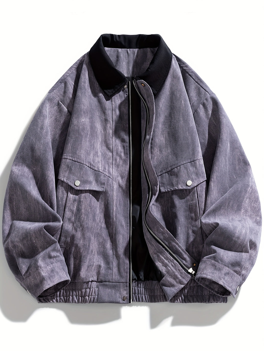 Heren Jas | Oversized | Borstzakken Met Kraag | Lente