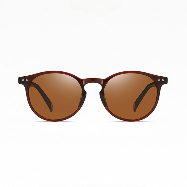 Heren Zonnebril | Retro Rond Model | Gepolariseerd & UV400 | Kleine Vintage Look