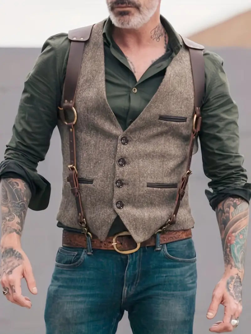 Vest Heren | Vintage Reversible Bodywarmer | Patchwork