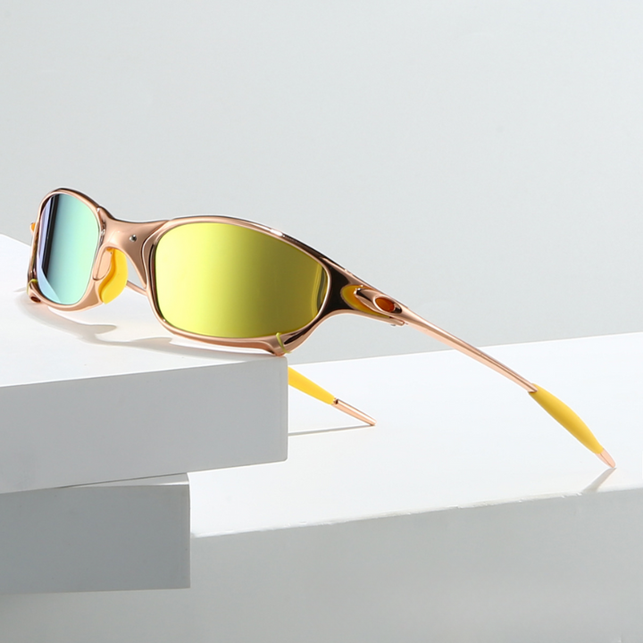 Heren Zonnebril | Sterk Metalen Frame | Gepolariseerde Lenzen | Ultieme UV-Bescherming & Outdoor Stijl