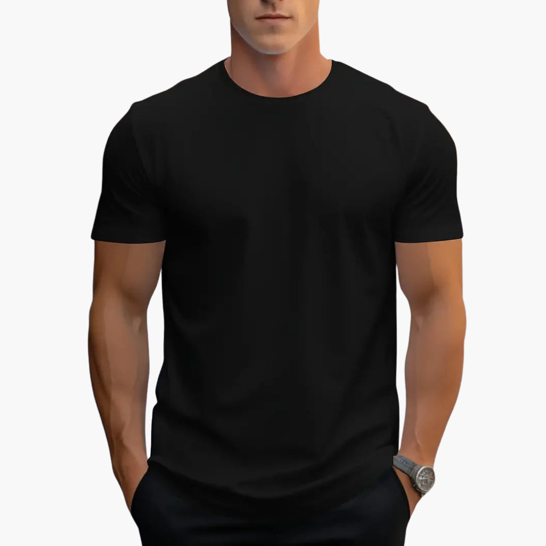 Heren T-Shirt | Ronde Hals | Korte Mouwen | Recht