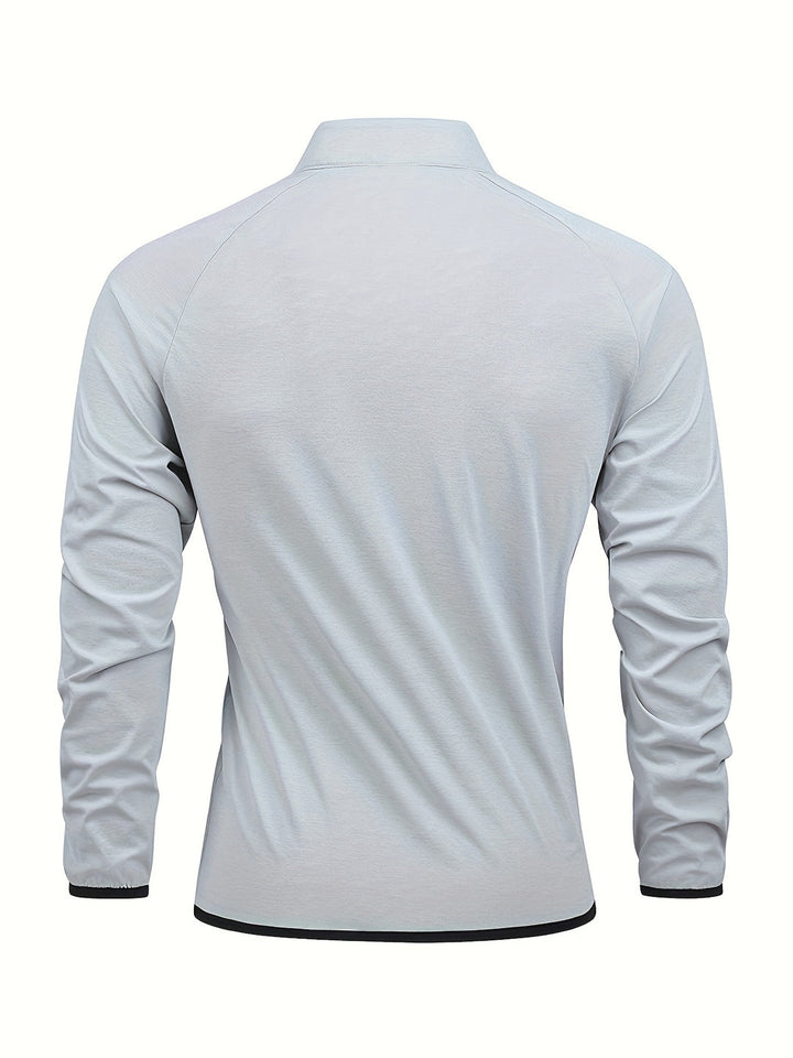 Heren Sportshirt | Lange Mouw | Quick-Dry & Moisture-Wicking | Color Block Design