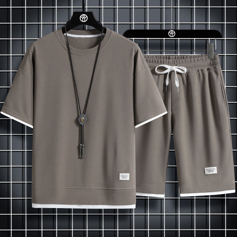 Heren Sport Set | Wafelraster & Ademend | Losse Pasvorm | Polyester