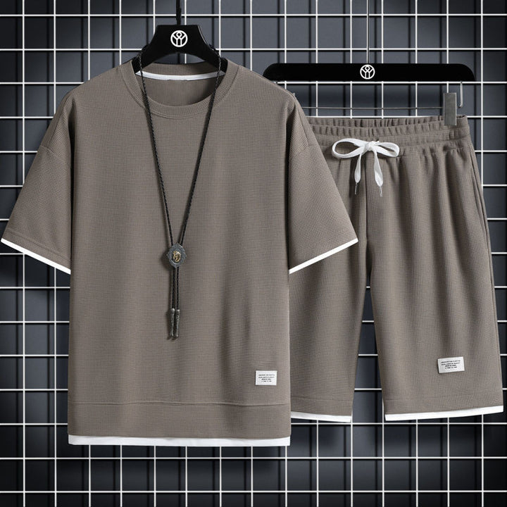 Heren Sport Set | Wafelraster & Ademend | Losse Pasvorm | Polyester