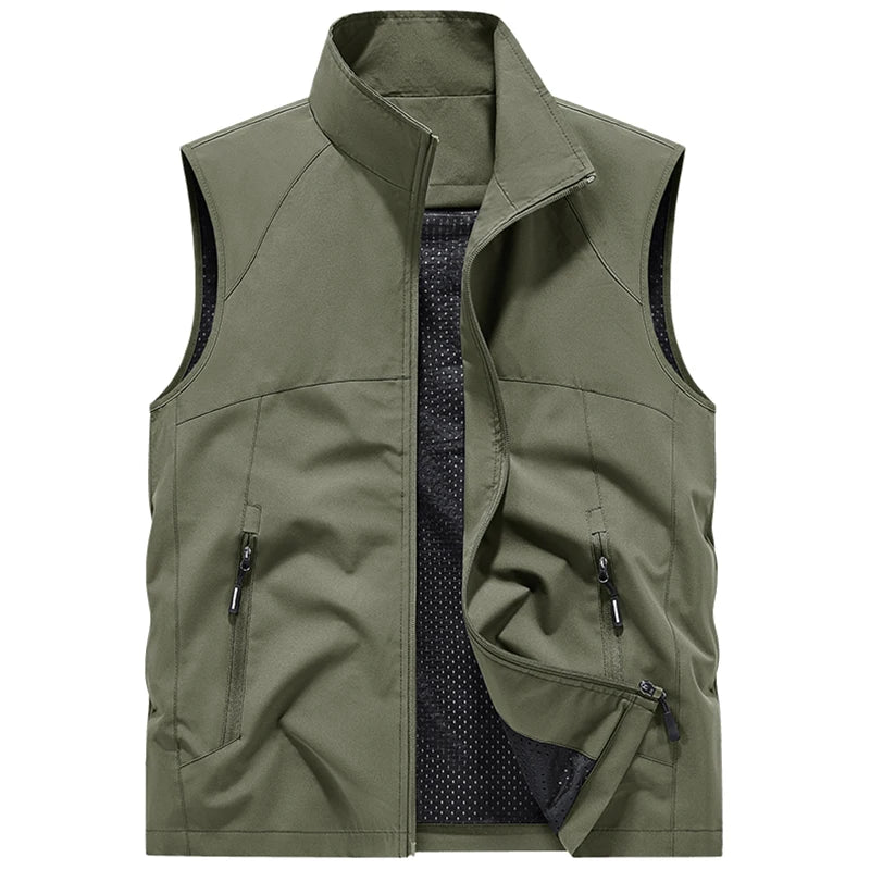 Heren Bodywarmer | Slimfit | Hoge Kraag | Zomer