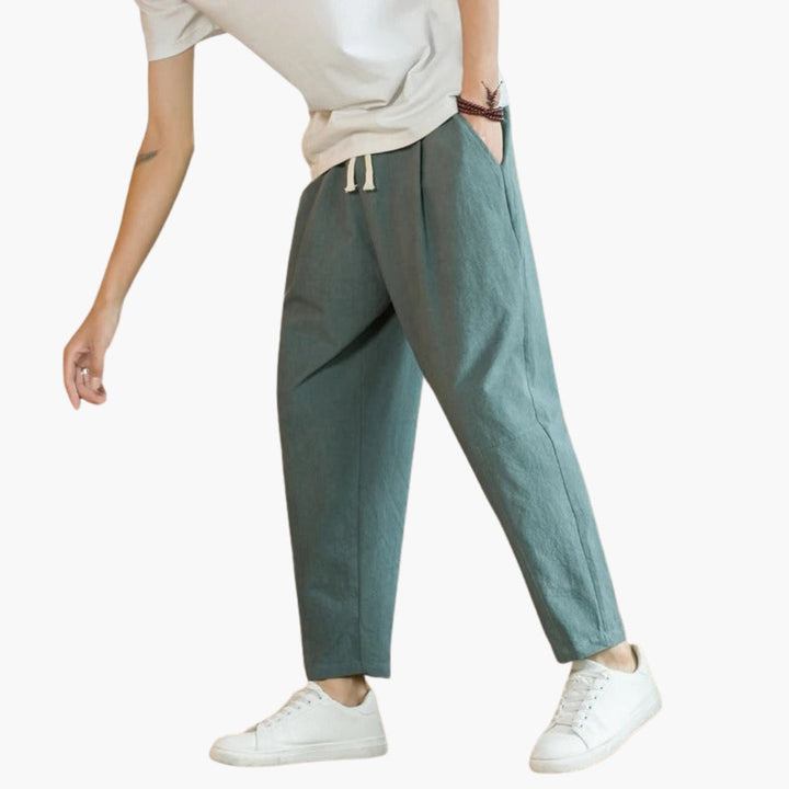 Heren Broek | Wijde Pijpen | Trekkoord | Zomer