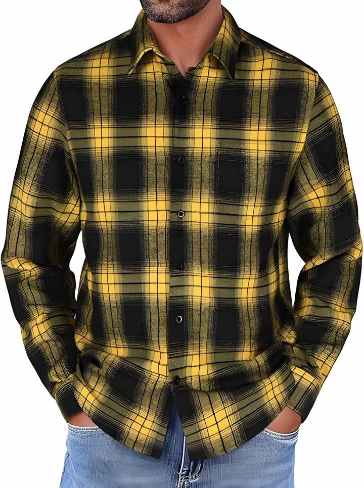 Heren Overhemd | Lange Mouw | Losse Pasvorm | Casual Kleding