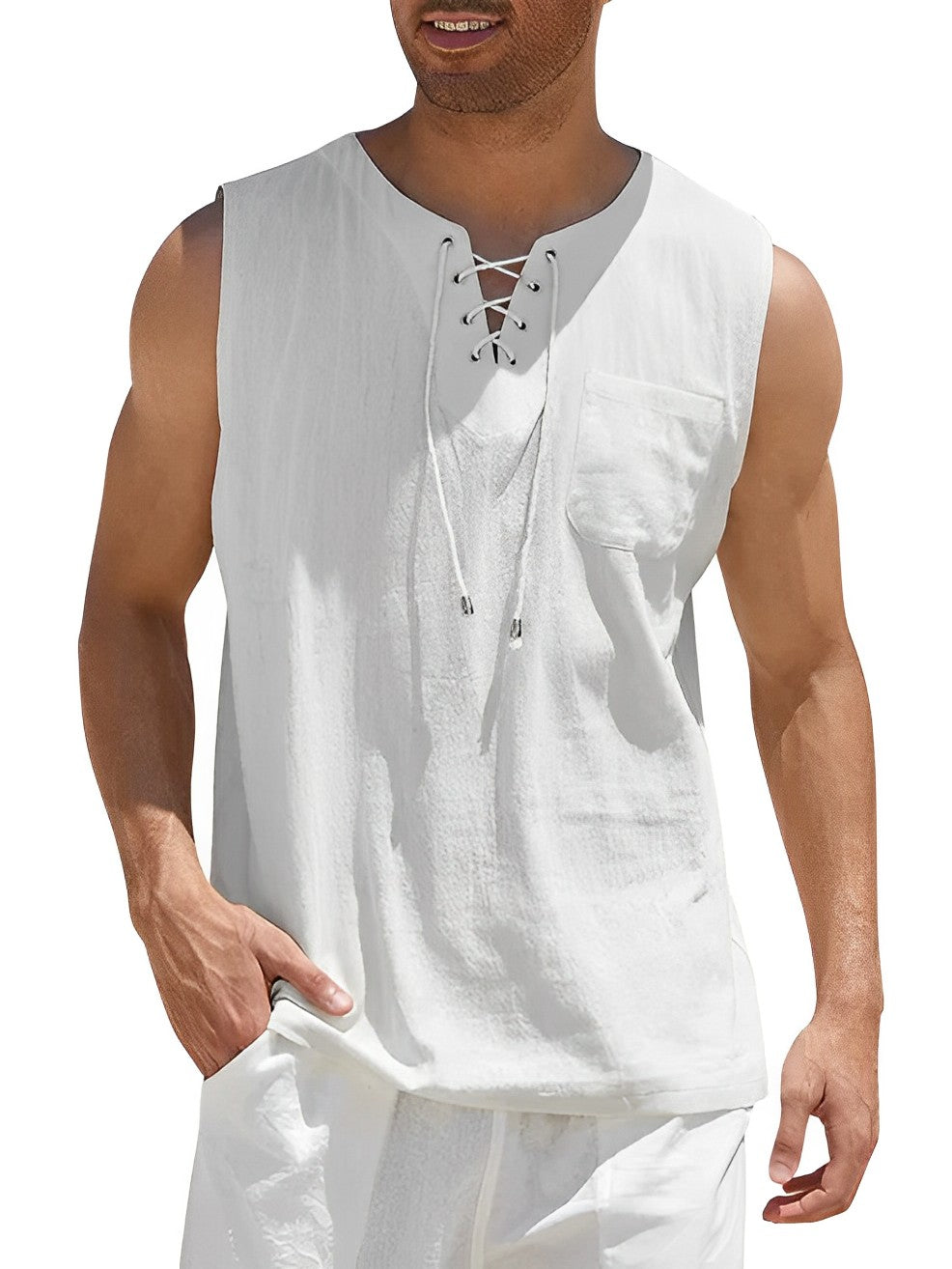 Heren Tanktop | Straight | Vetersluiting | Zomer