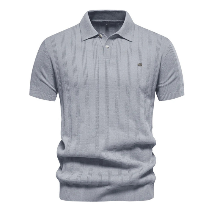 Polo Heren | Gestreept Gebreid Design | Tijdloze Kleding