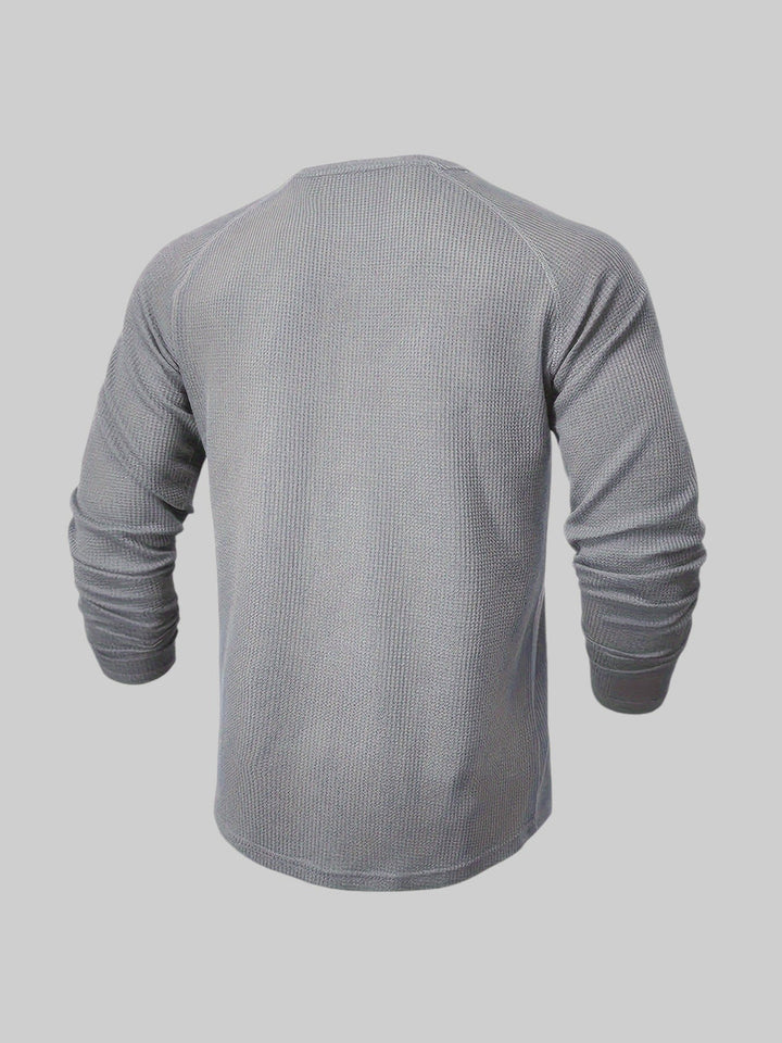 Casual geribd overhemd met lange mouwen voor comfortabele pasvorm en tijdloze stijl | Sep