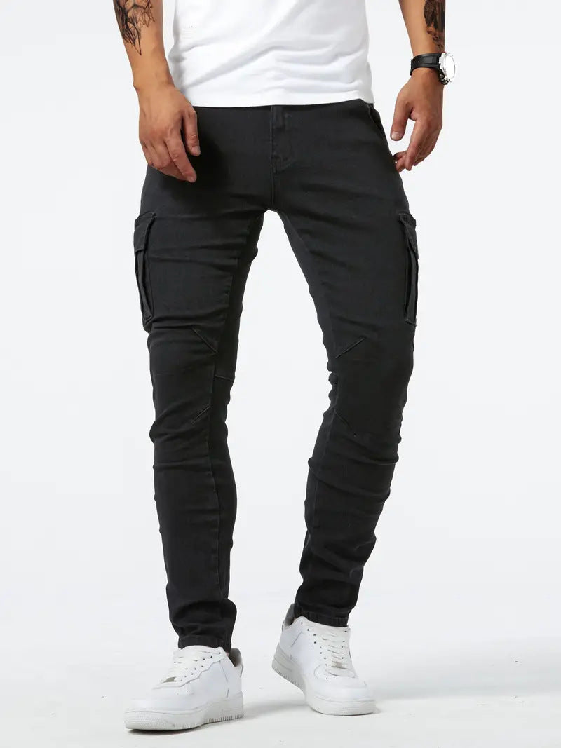 Heren Cargo Jeans | Slanke pasvorm | Meerdere zakken & Stretch | Casual stijl op straat