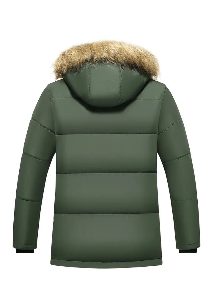 Winterjas Heren | Gevoerde Jas Met Afneembare Capuchon | Warm & Comfortabel