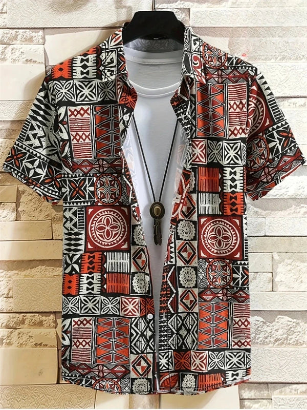 Heren Shirt | Retro | Korte Mouw | Zomer