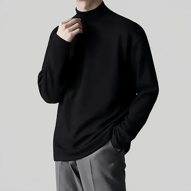 Elegante en knusse coltrui voor heren met zacht fleece en strak ontwerp | Oscar