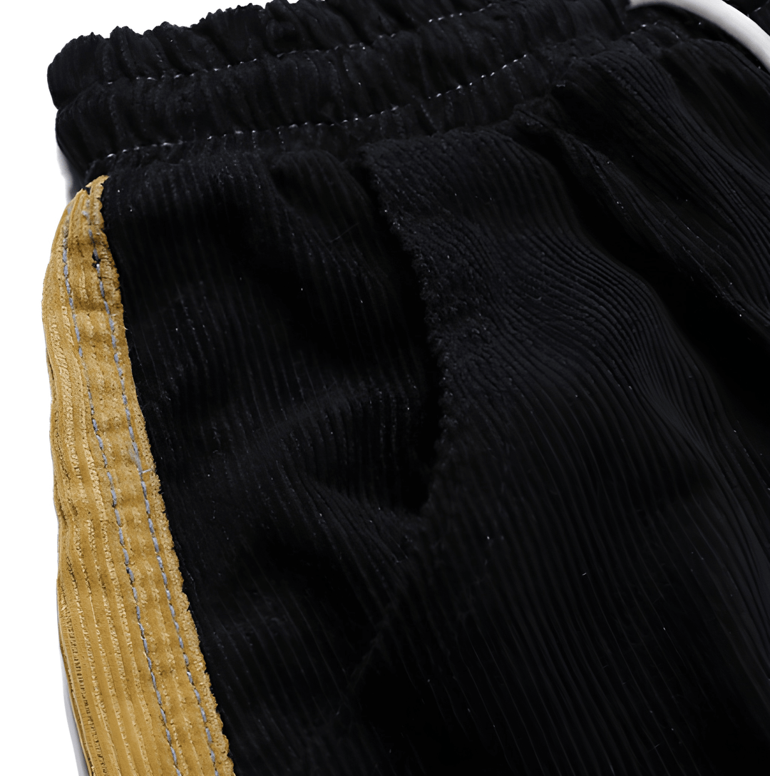 Heren Joggingbroek | Corduroy Look | Elastische Taille & Patchwork | Polyester