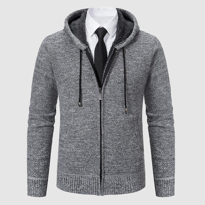Verfijnd gebreid vest met capuchon voor heren met moeiteloze stijl en comfort | Hidde