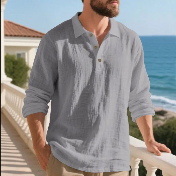 Heren Shirt | Elegant | Lange Mouw Met Knoopjes | Zomer