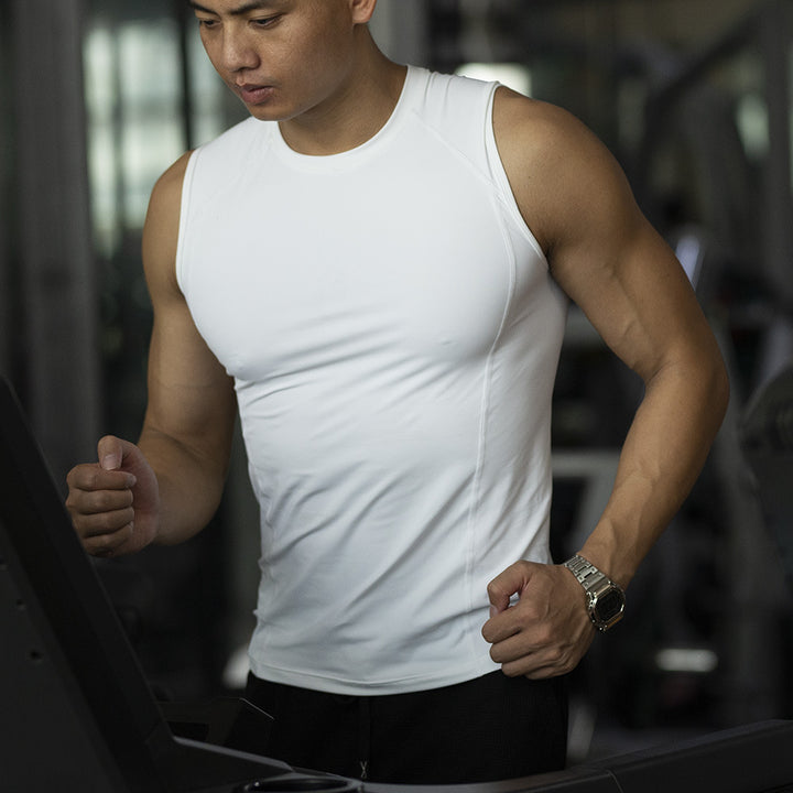 Heren Tanktop | Sneldrogend & Ademend | Hoge Elasticiteit | Voor Fitness & Hardlopen