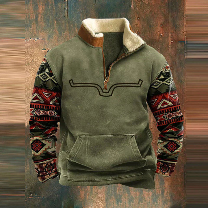 Truien Heren | Warme Vintage Sweater | Casual Coltrui met Rits