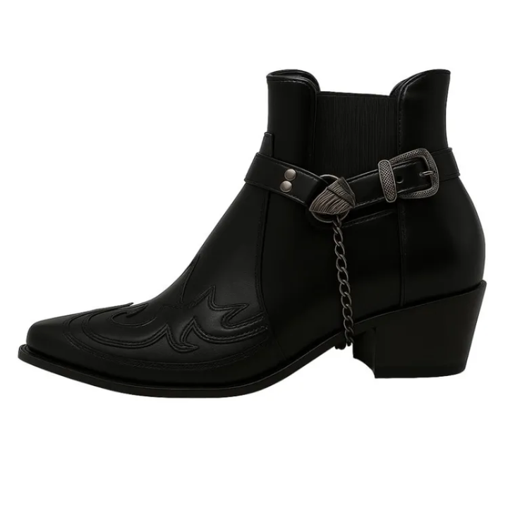 Laarzen Heren | Vintage Cowboy Boots | Puntneus | PU Leer Schoenen