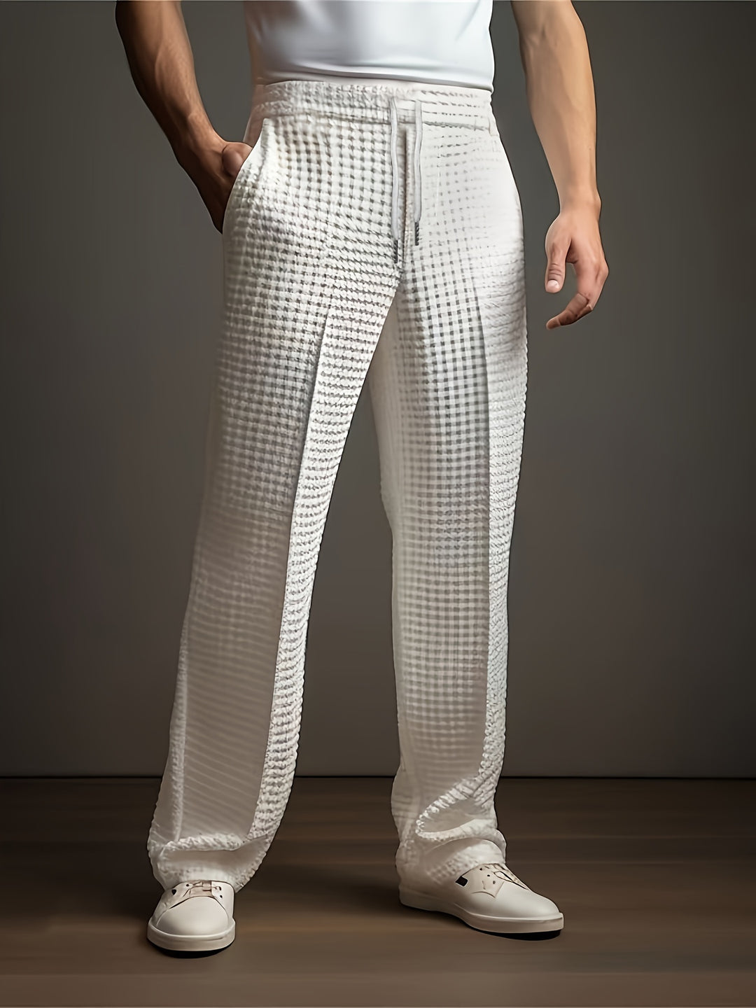 Heren Broek | Duurzaam & Getextureerd | Rechte Pasvorm | Streetwear Stijl