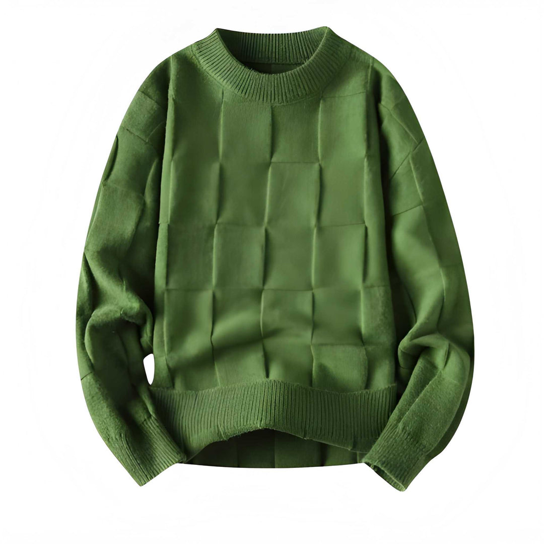 Truien Heren | Gebreide Trui met Subtiel Ruitpatroon