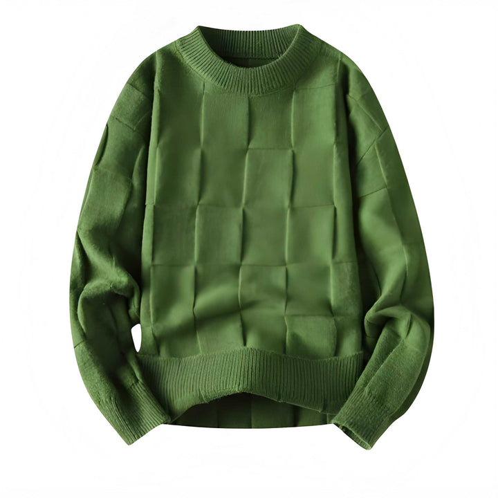 Truien Heren | Gebreide Trui met Subtiel Ruitpatroon