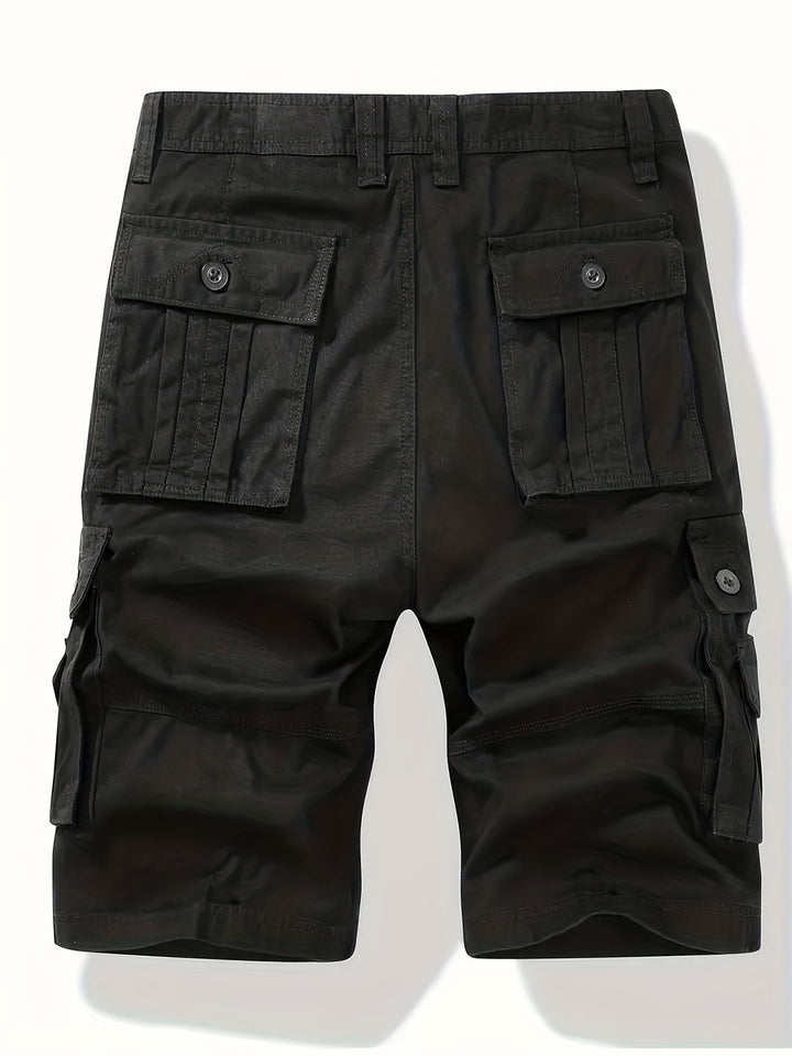 Heren Cargo Shorts | Klassiek Design | Multi-Pocket | Taille Trekkoord | Katoen voor Zomer Buiten