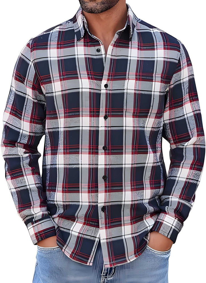 Heren Overhemd | Lange Mouw | Losse Pasvorm | Casual Kleding