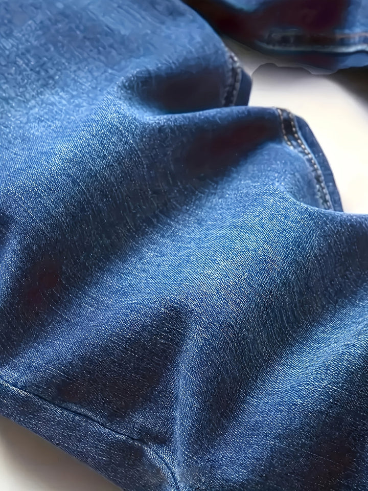 Heren Slim-Fit Gescheurde Jeans | Stoere Denim | Casual Katoenmix met Zakken