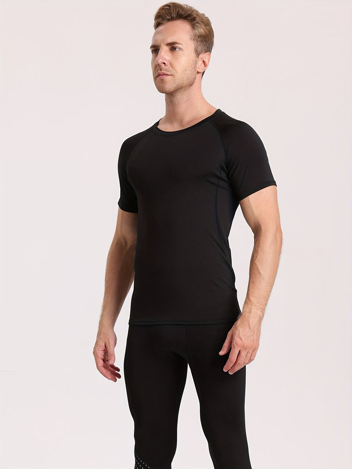 Heren Compressie Shirt | Slimfit | Korte Mouw | Zomer